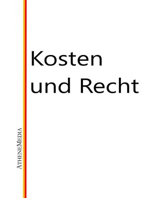 cover image of Kosten und Recht